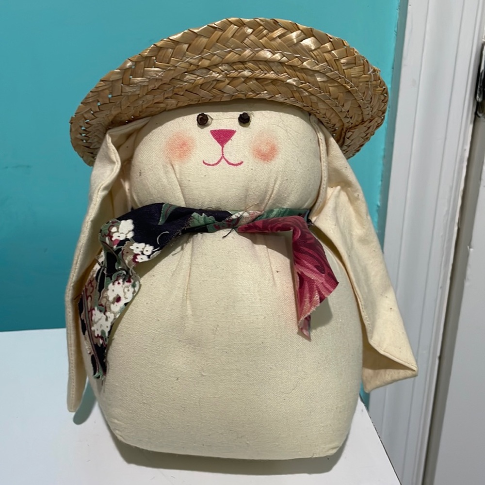Bunny folk stuffed bunny